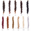 Tresses synthétiques en vrac au crochet Cheveux au crochet à vague profonde